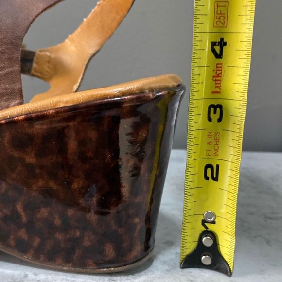 Kork-Ease Brown Leather Wedge Sandals Size 8 - Picture 13 of 15